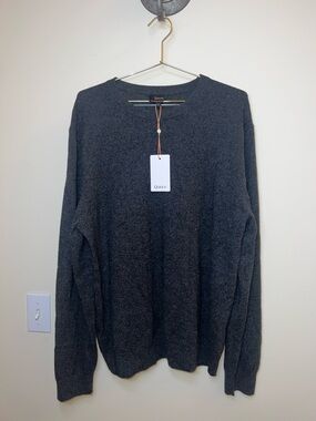 Quince 100% Cashmere Sweater Mens XL Charcoal Crewneck NWT